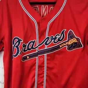 Shirts | Vintage 9s Majestic Mens Embroidered Atlanta Braves Jones